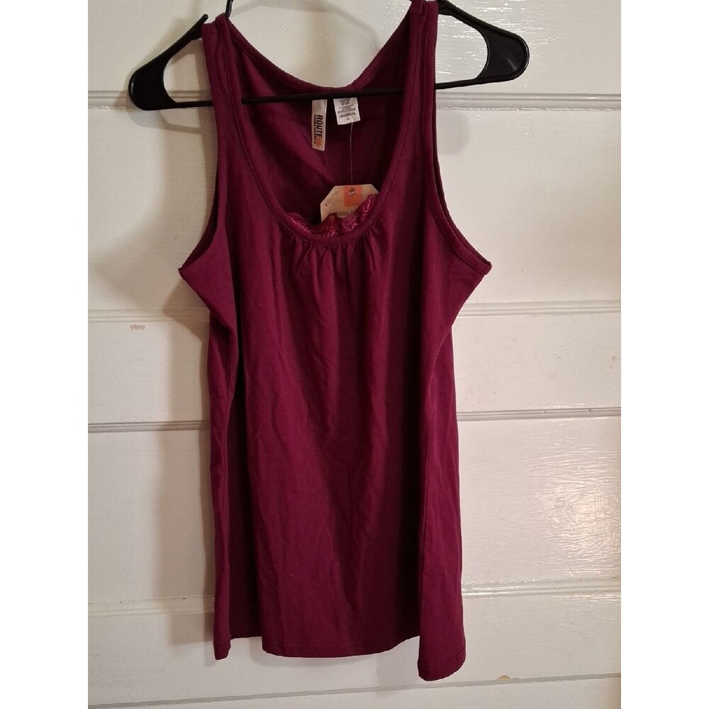 Route 66 Women's Plum Scoop-Neck Tank Top (Mis116)